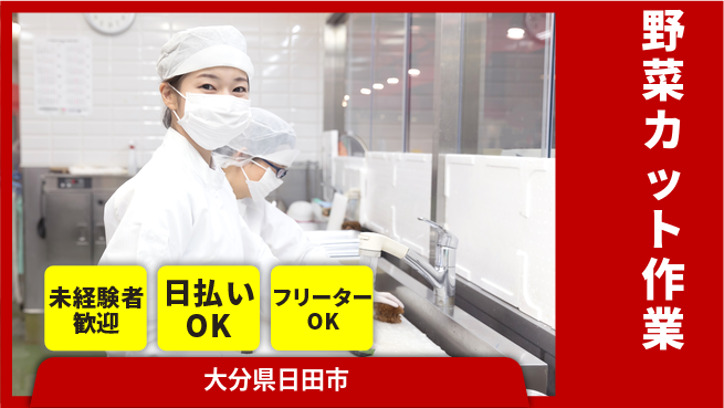 株式会社日本ケイテム 安心スタート【野菜カット作業】11402の工場求人・派遣情報 | ジョバディ工場