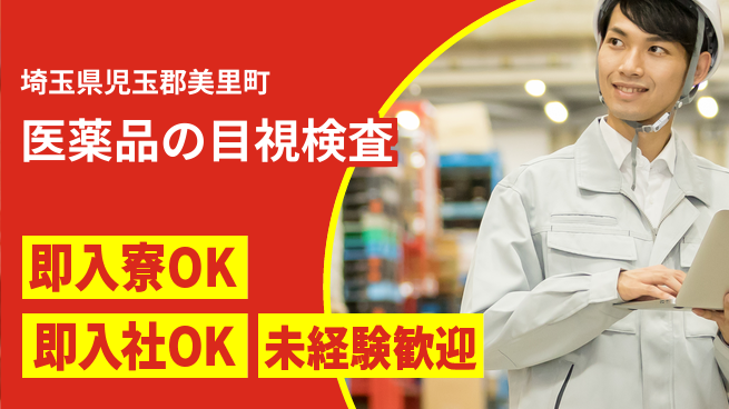 東洋ワーク株式会社 安心の住居サポート【医薬品の目視検査】の工場求人・派遣情報 | ジョバディ工場