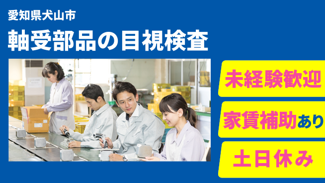 株式会社ウィルオブ・ワーク 安定の昼勤務【軸受部品の目視検査】の工場求人・派遣情報 | ジョバディ工場
