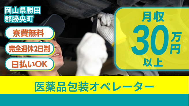 株式会社ワールドインテック スキルアップ【医薬品包装オペレーター】の工場求人・派遣情報 | ジョバディ工場