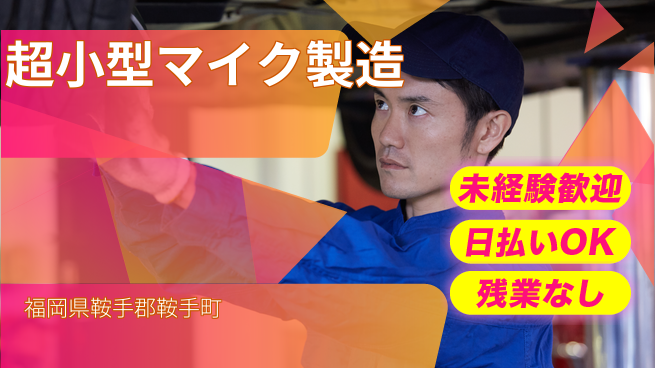株式会社ワールドインテック 最新技術【超小型マイク製造】の工場求人・派遣情報 | ジョバディ工場