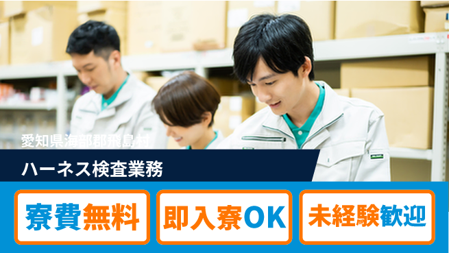 株式会社ワールドインテック 住居費ゼロ【ハーネス検査業務】の工場求人・派遣情報 | ジョバディ工場
