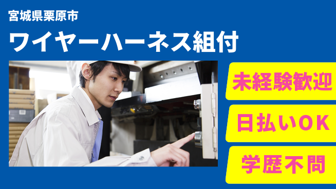 パーソルファクトリーパートナーズ株式会社 【ワイヤーハーネス組付】の工場求人・派遣情報 | ジョバディ工場