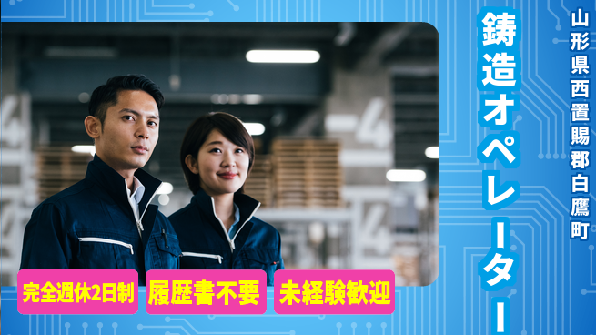株式会社綜合キャリアオプション 手に職つける【鋳造オペレーター】の工場求人・派遣情報 | ジョバディ工場