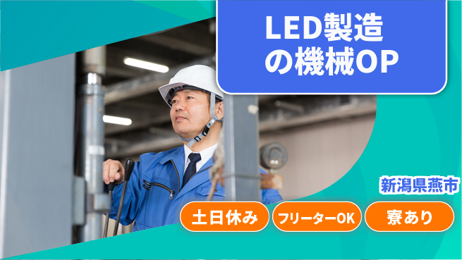 東洋ワーク株式会社 安心スタート【LED製造の機械OP】の工場求人・派遣情報 | ジョバディ工場
