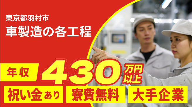 株式会社ワールドインテック スタート支援金【車製造の各工程】の工場求人・派遣情報 | ジョバディ工場