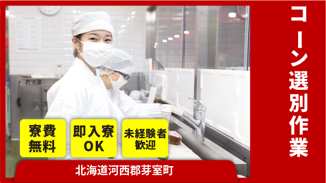 東洋ワーク株式会社 住居費ゼロ【コーン選別作業】の工場求人・派遣情報 | ジョバディ工場