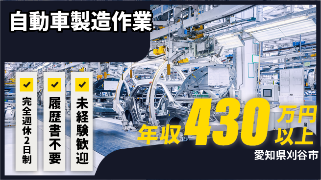 株式会社綜合キャリアオプション 寮費無料【自動車製造作業】の工場求人・派遣情報 | ジョバディ工場