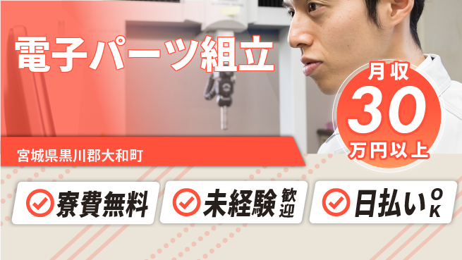 株式会社日本ケイテム 手軽に始める【電子パーツ組立】12574の工場求人・派遣情報 | ジョバディ工場