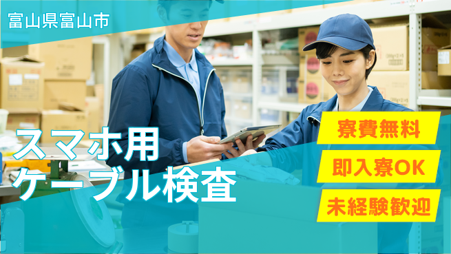 日研トータルソーシング株式会社　製造事業部 【スマホ用ケーブル検査】の工場求人・派遣情報 | ジョバディ工場