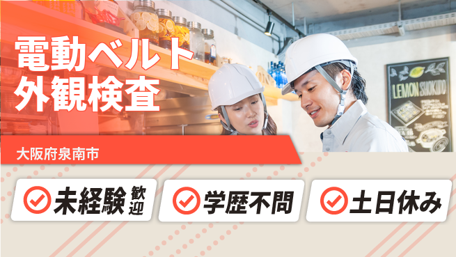 日研トータルソーシング株式会社　製造事業部 安心の日勤【電動ベルト外観検査】の工場求人・派遣情報 | ジョバディ工場