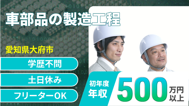 UTエイム株式会社 【車部品の製造工程】の工場求人・派遣情報 | ジョバディ工場