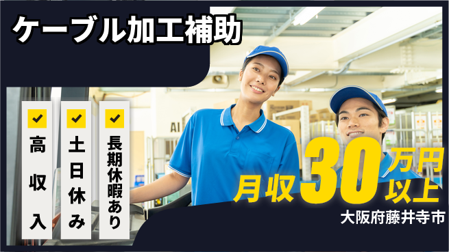パーソルファクトリーパートナーズ株式会社 安心スタート【ケーブル加工補助】の工場求人・派遣情報 | ジョバディ工場