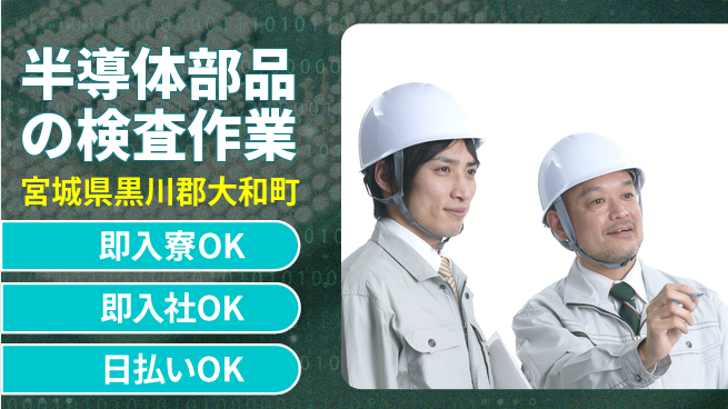 東洋ワーク株式会社 【半導体部品の検査作業】の工場求人・派遣情報 | ジョバディ工場