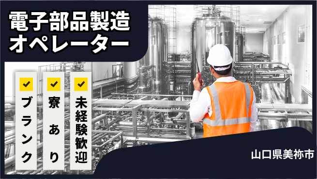 日研トータルソーシング株式会社　製造事業部 週払い可【電子部品製造オペレーター】の工場求人・派遣情報 | ジョバディ工場