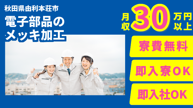 東洋ワーク株式会社 【電子部品のメッキ加工】の工場求人・派遣情報 | ジョバディ工場