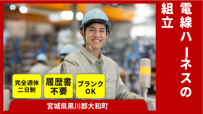 株式会社綜合キャリアオプション 電線ハーネスの組立の工場求人・派遣情報 | ジョバディ工場