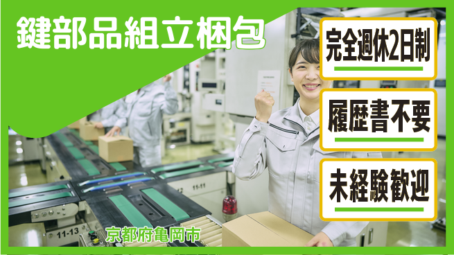株式会社綜合キャリアオプション 【鍵部品組立梱包】の工場求人・派遣情報 | ジョバディ工場