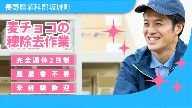 株式会社綜合キャリアオプション チョコ好き歓迎成長応援【麦チョコ品質チェック】の工場求人・派遣情報 | ジョバディ工場
