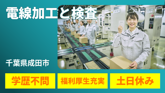 ＵＴエージェント株式会社 安心成長サポート【電線セット作業】の工場求人・派遣情報 | ジョバディ工場