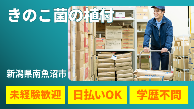 東洋ワーク株式会社 【きのこ菌の植付】の工場求人・派遣情報 | ジョバディ工場